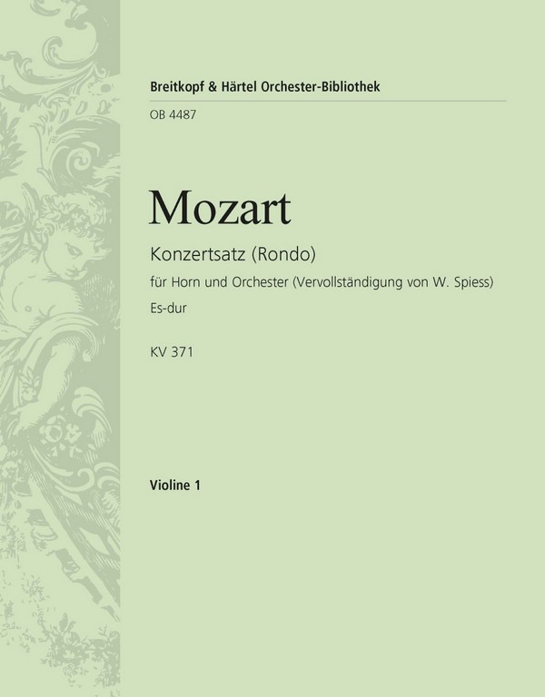 Rondo Es-Dur KV371&nbsp;&nbsp;für Horn und Orchester&nbsp;&nbsp;Violine 1