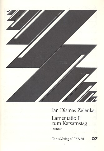 Lamentatio 2 zum Karsamstag&nbsp;&nbsp;für Alt, Streicher und Bc&nbsp;&nbsp;Partitur (la)