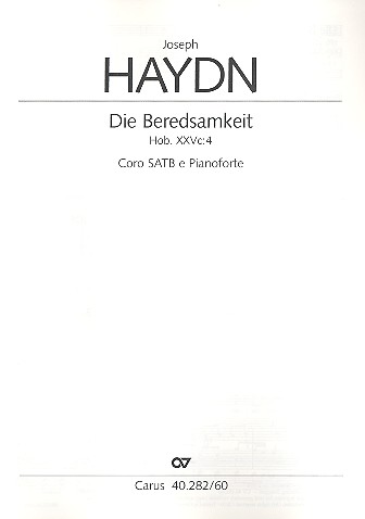 Die Beredsamkeit für gem Chor  und Klavier  Partitur (dt)