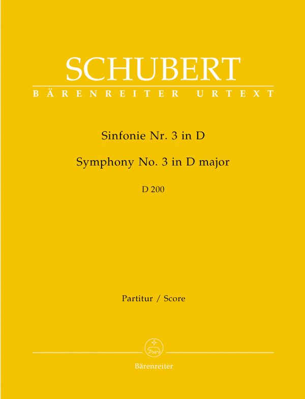 Sinfonie D-Dur Nr.3 D200&nbsp;&nbsp;für Orchester&nbsp;&nbsp;Partitur