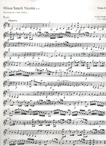 Missa sancti Nicolai G-Dur Hob.XXII:6&nbsp;&nbsp;für Soli, Chor, Orgel und Orchester&nbsp;&nbsp;Violine 2