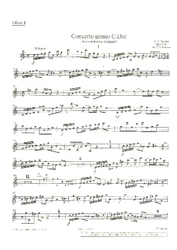 Concerto grosso C-Dur  für Orchester  Oboe 1