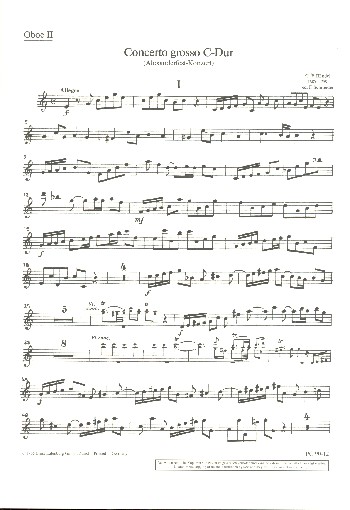 Concerto grosso C-Dur  für Orchester  Oboe 2
