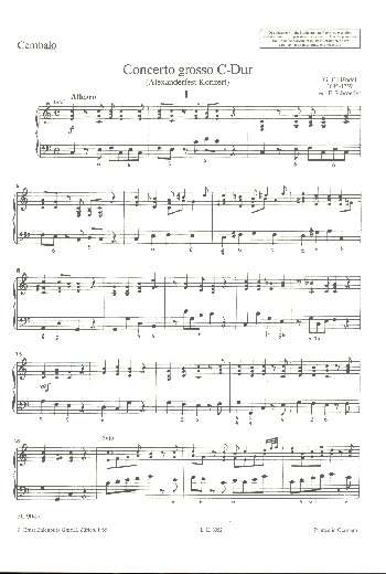 Concerto grosso C-Dur  für Orchester  Cembalo