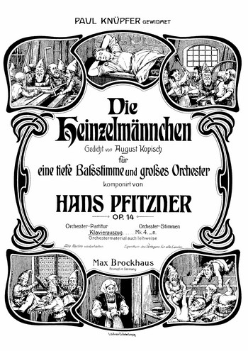 Die Heinzelmännchen op.14  für Gesang und Klavier  