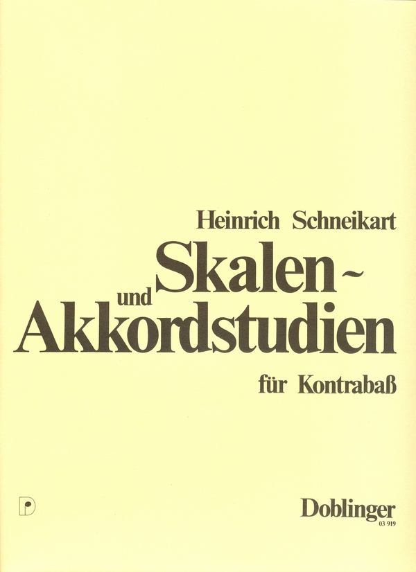 Skalen- und Akkordstudien  für Kontrabass  