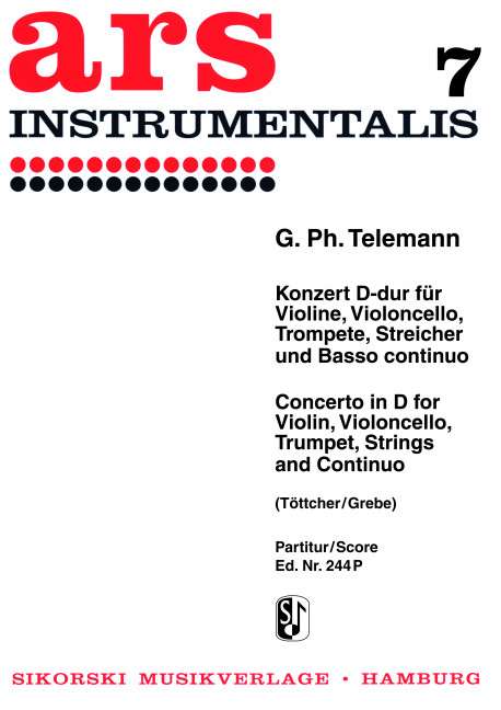 Konzert D-Dur für Violine concertato,&nbsp;&nbsp;Trompete, 3 Violinen, 2 Violen und Bc&nbsp;&nbsp;