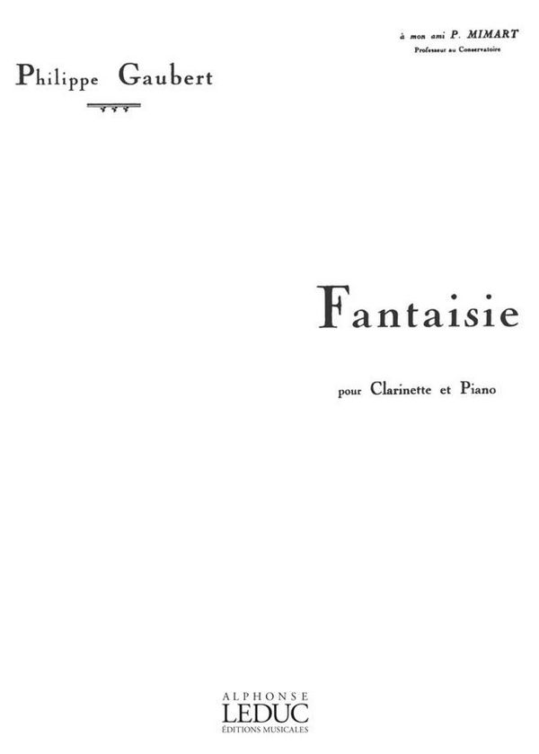 Fantaisie pour clarinette et piano    