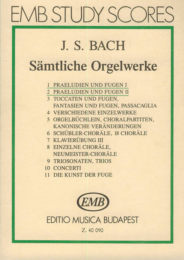 Sämtliche Orgelwerke Band 1&nbsp;&nbsp;Präludien und Fugen&nbsp;&nbsp;Studienpartitur