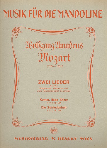 2 Lieder für Singstimme, Mandoline  und Laute (Mandoloncello)  