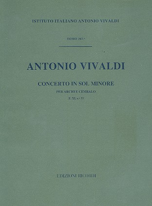 Konzert g-Moll F.XI:33&nbsp;&nbsp;für Cembalo und Streicher&nbsp;&nbsp;Partitur