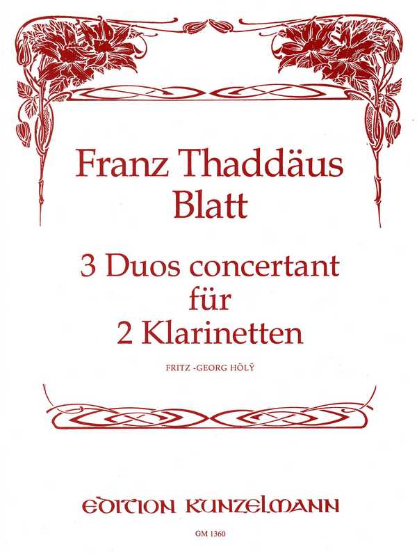 3 Duos concertant  für 2 Klarinetten  