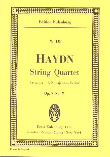 Streichquartett Es-Dur op.9,2&nbsp;&nbsp;für Streichquartett&nbsp;&nbsp;Studienpartitur