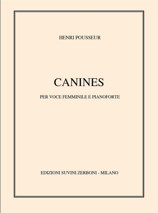 Canines  per voce femminile e pianoforte  