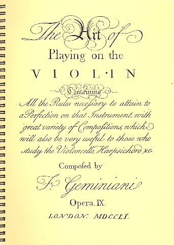 The Art of Playing the Violin    Faksimile