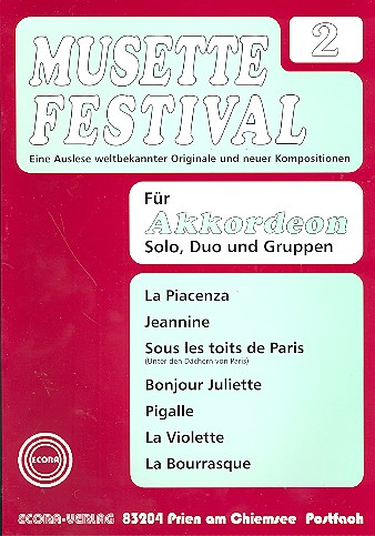 Musette Festival Band 2  für Akkordeon (mit 2. Stimme)  