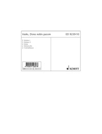 Dona nobis pacem  für gemischten Chor (SATB) und Streichorchester oder Orgel  Streicherstimmensatz - 5 Violine I, 5 Violine II, 4 Viola, 3 Violoncel