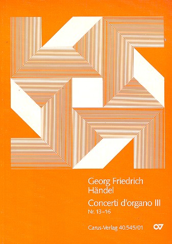 Concerti d'organo Band 3 (Nr.13-16)&nbsp;&nbsp;für Orgel und Streichorchester&nbsp;&nbsp;Partitur