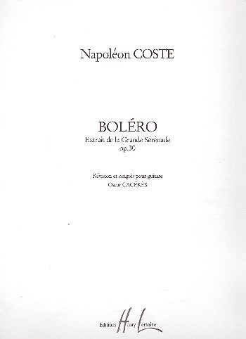 Bolero extrait de la grande  sérénade op.30 pour guitare  