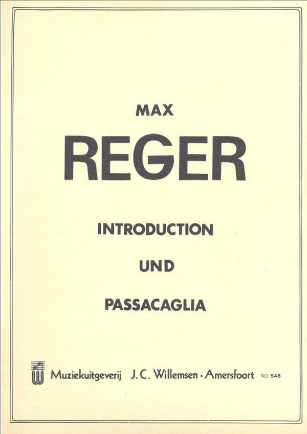 Introduction und Passacaglia&nbsp;&nbsp;für Orgel&nbsp;&nbsp;
