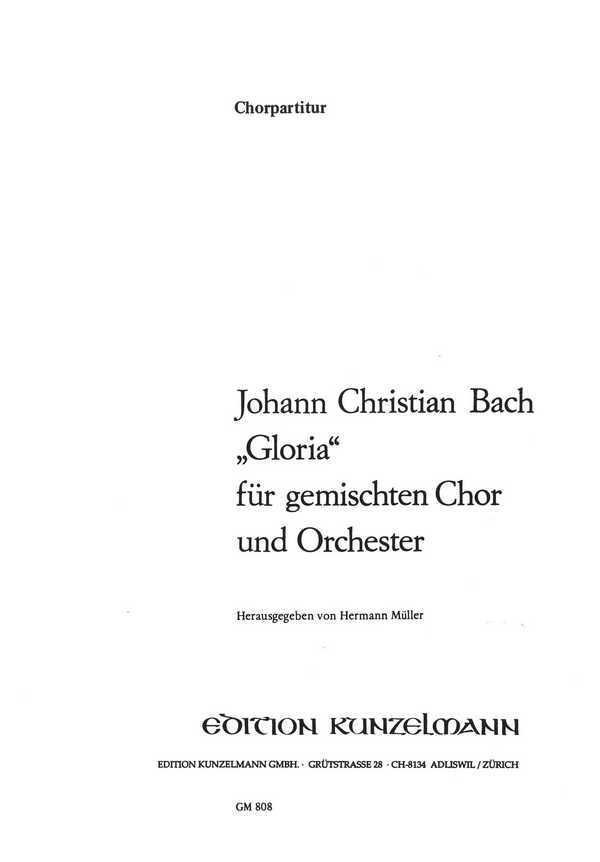Gloria  für gem Chor und Orchester  Chorpartitur