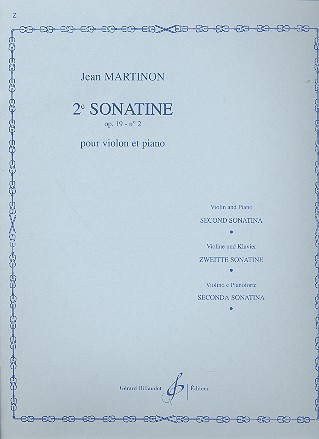 SONATINE OP.19,2 &nbsp;&nbsp;pour violon et piano&nbsp;&nbsp;