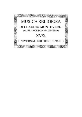 Musica religiosa Band 15 Teil 2&nbsp;&nbsp;&nbsp;&nbsp;