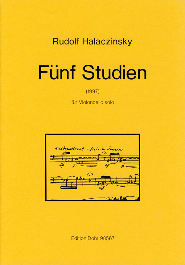 5 Studien op.85 für Violoncello solo    