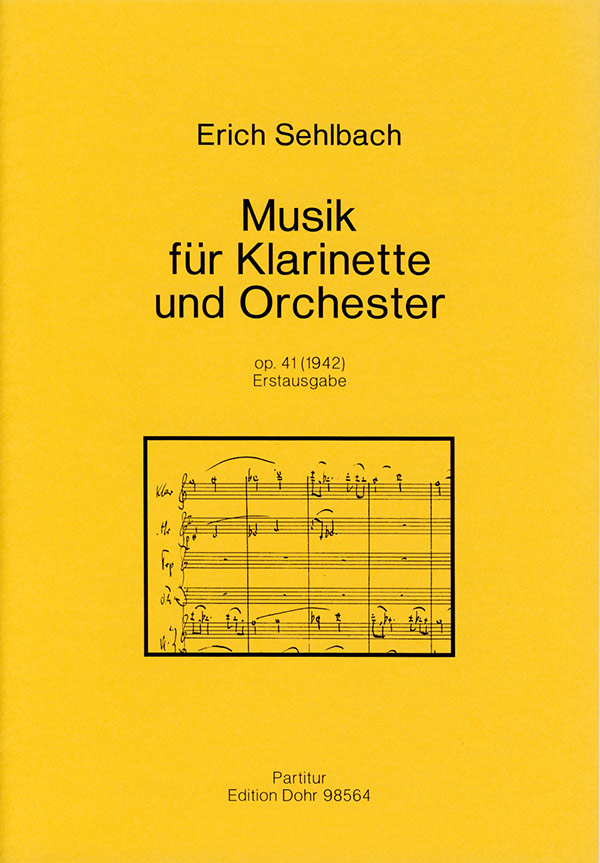 Musik für Klarinette und Orchester (1942) op.41&nbsp;&nbsp;für Klarinette und Orchester&nbsp;&nbsp;Partitur