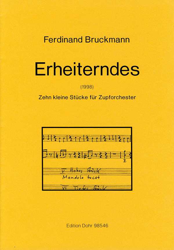ERHEITERNDES 10 KLEINE STUECKE FUER&nbsp;&nbsp;ZUPFORCHESTER,  PARTITUR (1998)&nbsp;&nbsp;