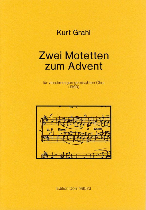 2 Motetten zum Advent für gem  Chor a cappella,  Partitur  