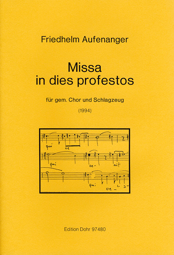 Missa in dies profestos  für gem Chor und Schlagzeug  Partitur