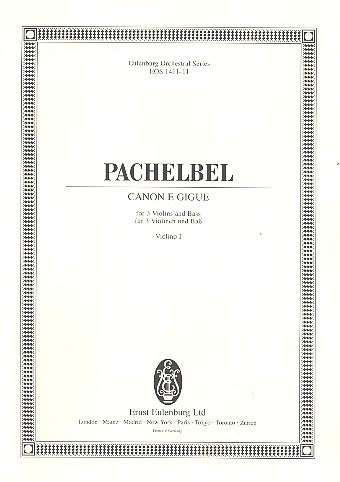 Kanon und Gigue&nbsp;&nbsp;für 3 Violinen, Violoncello und Bc&nbsp;&nbsp;Violine 1