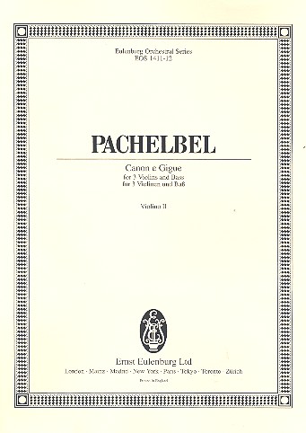 Kanon und Gigue&nbsp;&nbsp;für 3 Violinen, Violoncello und Bc&nbsp;&nbsp;Violine 2