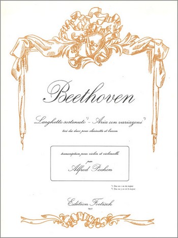 Larghetto sostenuto und&nbsp;&nbsp;Aria con variazioni für Violine&nbsp;&nbsp;und Violoncello,   Stimmen