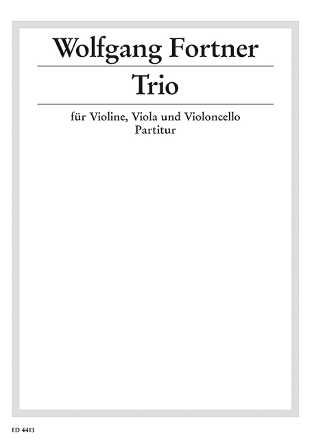 Trio&nbsp;&nbsp;für Violine, Viola und Violoncello&nbsp;&nbsp;Studienpartitur