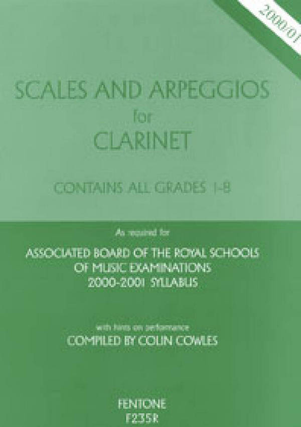 Scales and Arpeggios grades 1-8&nbsp;&nbsp;for clarinet and guitar&nbsp;&nbsp;