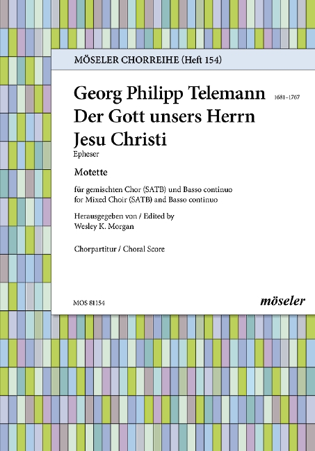 Der Gott unsers Herrn Jesu Christi&nbsp;&nbsp;Motette für gem Chor und Bc&nbsp;&nbsp;Chorpartitur
