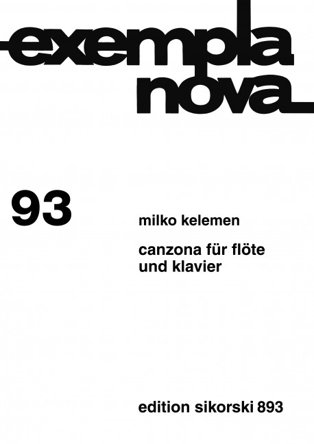 Canzona für Flöte (Alt- und  grosse Flöte) und Klavier  