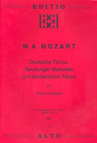 Deutsche Tänze, Salzburger Menuette und ländlerische Tänze Band 1&nbsp;&nbsp;für Flöte und Klavier&nbsp;&nbsp;
