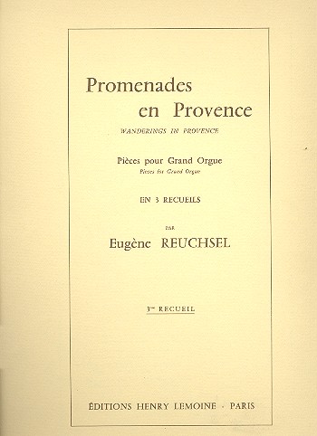Promenades en Provence vol.3&nbsp;&nbsp;5 pièces pour grand orgue&nbsp;&nbsp;