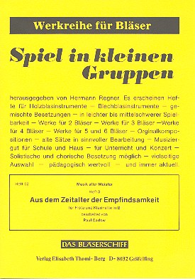 Aus dem Zeitalter der Empfindsamkeit  für Flöte und Klarinette  2 Spielpartituren
