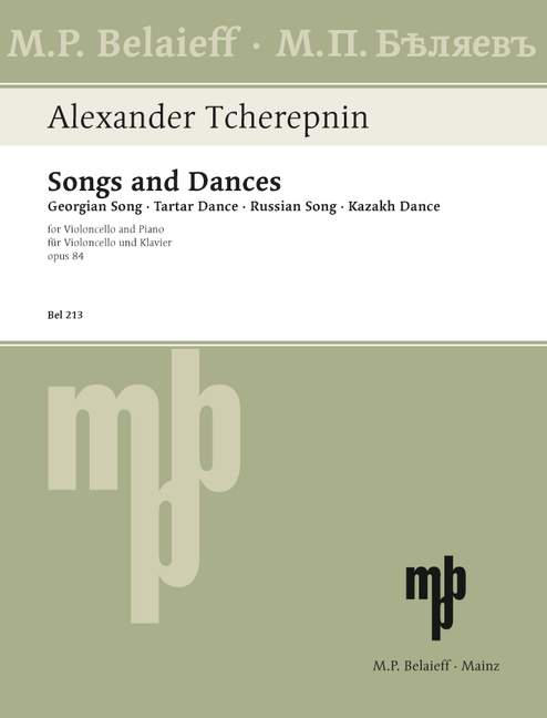 Songs and Dances op.84  for cello and piano  