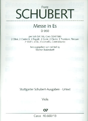 Messe Es-Dur D950&nbsp;&nbsp;für Soli, Chor und Orchester&nbsp;&nbsp;Viola