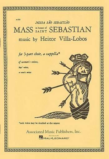 Mass in Honor of Saint Sebastian  for 3-part choir of women's voices,  boy's or men's voices