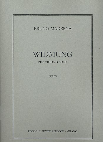 Widmung (1967)&nbsp;&nbsp;per violino solo&nbsp;&nbsp;