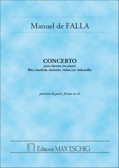 Concerto pour clavecin (piano),  flûte, hautbois, clarinette, violon ou  violoncelle,  partition de poche