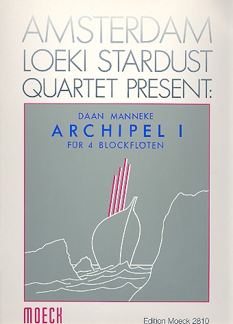 Archipel 1 für 4 Blockflöten  (T/A-T/A-T/A-B/T)  Partitur und Stimmen