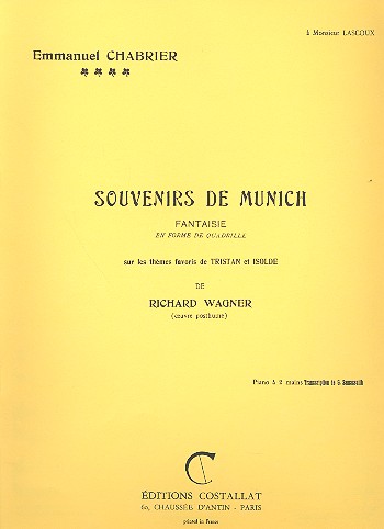 Souvenirs de Munich fantaisie  sur les thèmes favoris de Tristan et  Isolde pour piano à 2 mains