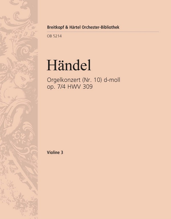 Konzert d-Moll op.7,4 HWV309&nbsp;&nbsp;für Orgel und Orchester&nbsp;&nbsp;Violine 3